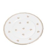 Vintage white and gold big plate Ø 23-25 cm