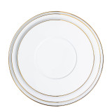 Plane Presentation Plate with Gold Thread Ø 29 cm