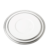 Plane Dinner Plate with Silver Thread Ø 27 cm