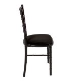 Bamboo Chair in Black with Black Velvet Seat Pad