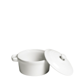 Individual Cooking Pot White and Its Top Ø 10 cm 25 cl
