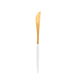 Cutipol white and gold table knife