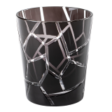 Black Mélodie glass tumbler Ø 8 cm H 9 cm 24 cl