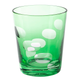 Green Mélodie glass tumbler Ø 8 cm H 9 cm 24 cl