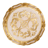 Venezia charger plate white and gold Ø 32,5 cm