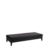 Button Ottoman in Black L 79