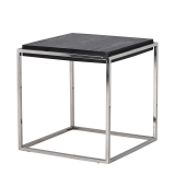 Chrome Square Coffee Table in Black