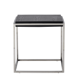 Chrome Square Coffee Table in Black