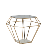 Diamond Occasional Table in Gold