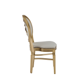 Chandelle Chair in Gold with Anastasia Collection Gold Seat Pad