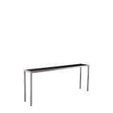 Unico Console Table with Stainless Steel Frame and Black Top