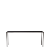 Unico Console Table with Stainless Steel Frame and Black Top