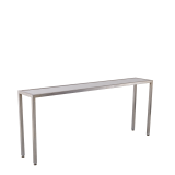 Unico Console Table with Stainless Steel Frame and White Top
