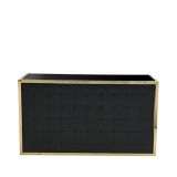 Unico Rectangular Bar - Gold Frame - Black Upholstered Panels