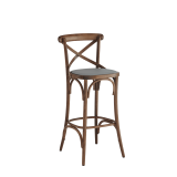 Coco Bar Stool in Natural with Grey Seat Pad