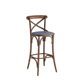 Coco Bar Stool in Natural with Lavender Seat Pad