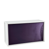 Unico Bar with White Frame and Purple Upholstered Front