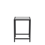 Unico Square Occasional Table with Black Frame and White Top