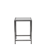 Unico Square Occasional Table - Stainless Steel Frame - White Top