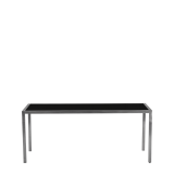 Unico Rectangular Dining Table - Steel Frame - Black Top