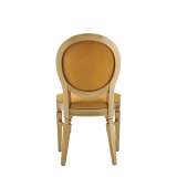 Chandelle Chair in Gold with Amber Velvet Seat Pad