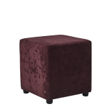 Rochelle Square Ottoman in Amethyst Purple Velvet