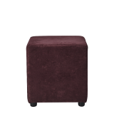 Rochelle Square Ottoman in Amethyst Purple Velvet