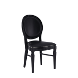 Chandelle Chair in Black with Black Seat Pad