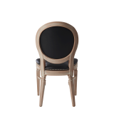 Chandelle Chair in Ivory with Black Seat Pad