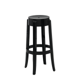 Charles Ghost Bar Stool in Black