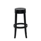 Charles Ghost Bar Stool in Black