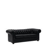 Chesterfield Sofa in Black 7ft