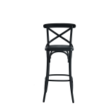 Coco Bar Stool in Black with Black Seat Pad