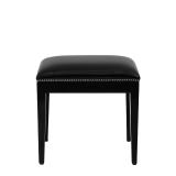 Divano Ottoman in Black with Black Seat Pad