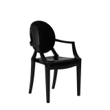 Louis Ghost Armchair in Black