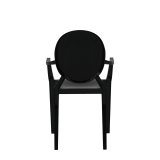 Louis Ghost Armchair in Black