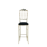 Napoleon Bar Stool in Gold with Black Seat Pad