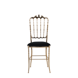 Napoleon Chair in Gold with Black Seat Pad