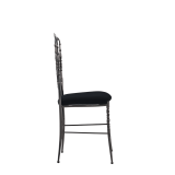 Napoleon Chair in Gunmetal with Black Seat Pad