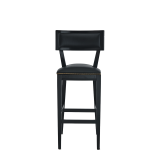 The Bogart Bar Stool in Black with Black Seat Pad