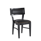 The Bogart Chair in Black with Black Seat Pad