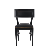 The Bogart Chair in Black with Black Seat Pad