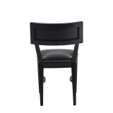 The Bogart Chair in Black with Black Seat Pad