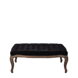 Berg Ottoman Oak in Black Velvet