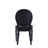 Chandelle Chair in Black with Brown Seat Pad