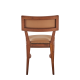 The Bogart Chair in Antique Wood with Caramel Seat Pad