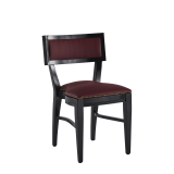 The Bogart Chair in Black with Claret Wine Seat Pad