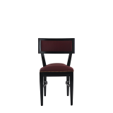 The Bogart Chair in Black with Claret Wine Seat Pad