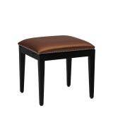 Divano Ottoman in Black with Copper Seat Pad