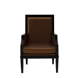 Havana Armchair in Black with Copper Seat Pad